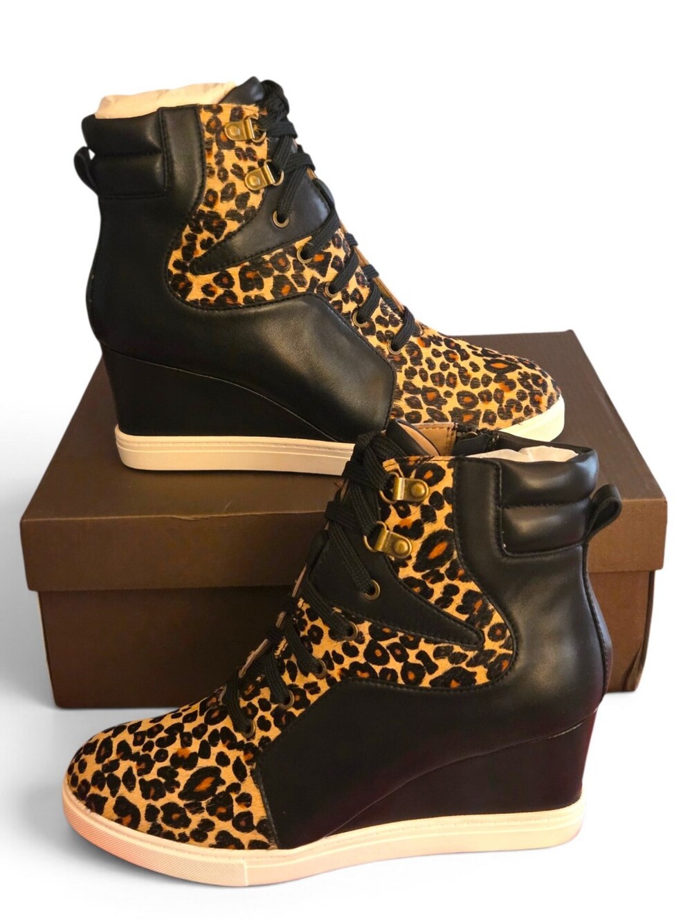 Linea Paolo Fleur2-L Wedge Sneakers